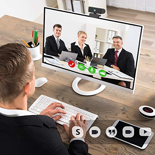 Webcam with Microphone1080P Full HD KKUYI for Video Live Streaming, USB 2.0 Desktop Laptop Computer Web Camera with Auto Light Correction, for Windows Mac OS, Conference, Gaming, Online Classes