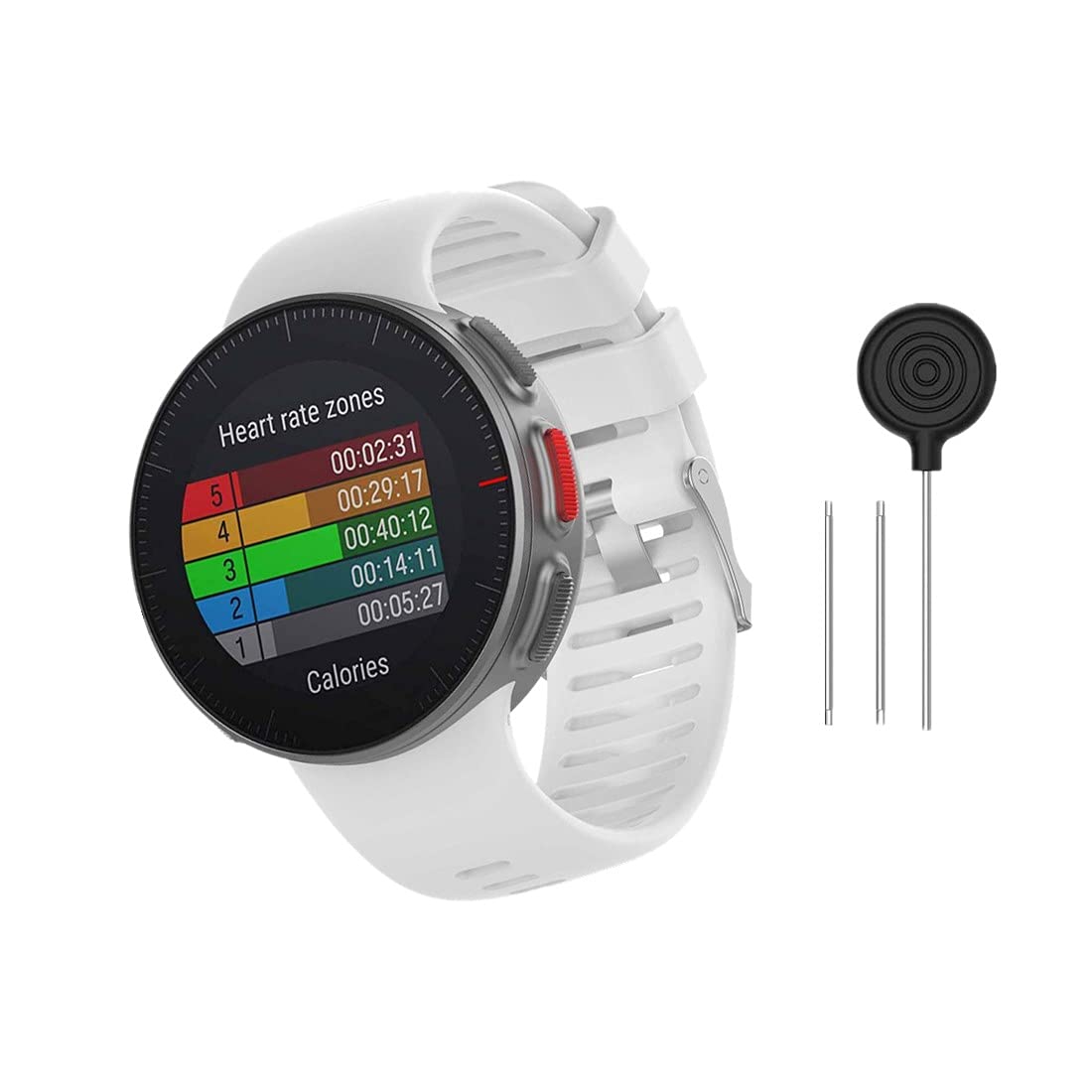 Huwokxix Watch Strap compatible with Polar Vantage V,Adjustable Silicone Sports Strap Replacement Band for Polar Vantage V Smart Watch