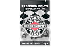 Independent Genuine Parts Cross Bolts Standard Phillips Skateboard Hardware (Black/Black, 1 1/2")