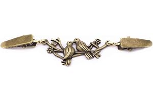 Alloy Small Bird Branch Style Open Sweater Clips Clips Clothes Link Buckle, Stylish and Popular Bronze Color Durability