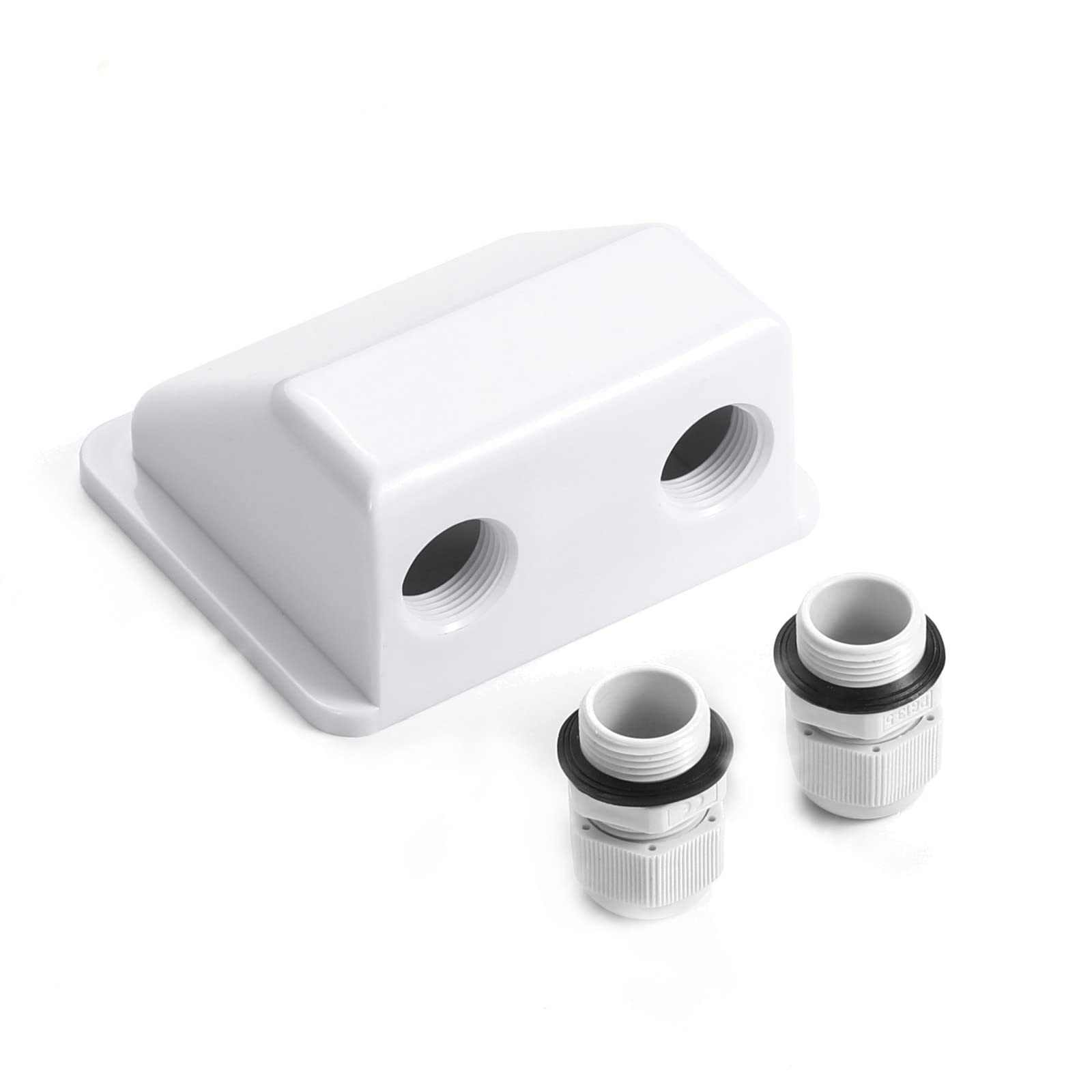 enjoy solar ABS 2-Way Cable Grommet Solar Module Holding Spoiler in White, Ideal for Motorhomes Caraven Boats