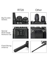 Retevis RT28 Walkie-Talkies Adluts recargables Radio bidireccional FRS Manos libres UHF 16CH VOX Alarma de emergencia Seguridad Radios de 2 vías de largo alcance (paquete de 10)