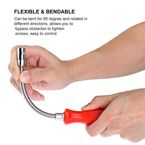 TOOLTOO Manual Flexible Extension Drill Bit Holder for Screwdriver Quick Release Spring Screwdriver Extension Rod with Handle - Thumbnail 3