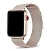 OROBAY Compatible with Apple Watch Band 42mm 44mm, Stainless Steel Milanese Loop with Magnetic Closure Replacement Band Compatible with Apple Watch Series 4 Series 3 Series 2 Series 1, Champagne Gold