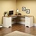 Sauder Harbor View Computer Desk, Antiqued White finish