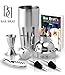5 Piece Deluxe 24 Oz. Cocktail Shaker Bar Set Kit by Bar Brat ™ / Bonus 130+ Cocktail Recipes (ebook) / Jigger, 2 Pour Spouts, Waiters Corkscrew/Mix Any Drink To Perfection