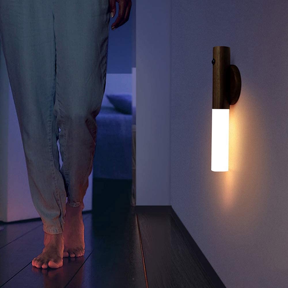 BeiQuan Motion Sensor Light, USB Handheld Rechargeable Light, with a Magnetic Strip That can be Fixed on The Wardrobe, Closet, Cabinet, Kitchen, Stairs, etc.