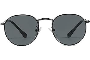 JOVAKIT Kids Small Round Polarized Sunglasses for Baby Girls Boys Age 0-16, Three Sizes, Metal Frame 100% UV Protection