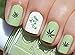 Marijuana Pot Leaf Water Slide Nail Art Decals Set #2