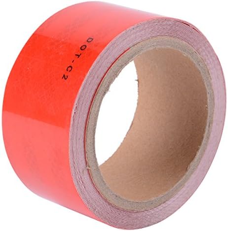 Conspicuity Tape Dot Class 2 Reflective Tape Roll Adhesive Sticker For Cars, Trucks, Trailers, Campers, Boats, or Mailboxes (Red)