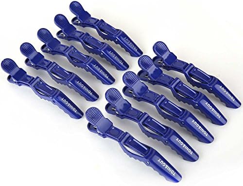 Rioa Professional Croc Hair Styling Clips For Women and Girls 10 Pack (Blue)