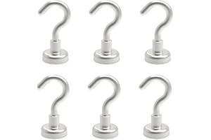 Ant Mag Strong Magnet Hooks 25lbs+ Pulling Force Neodymium Hooks Hangers Heavy Duty Used for Home Kitchen Refrigerator