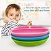 Silicone Plates - MMTX Silicone Divided Toddler Plate - 3pcs Cute Nonslip Plates Dishes Bowles for Babies Toddlers Kids Safe Use in Dishwasher Microwave and Oven