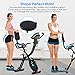 Zafuar 3-in-1 Slim Cycle Exercise Bike,Folding Indoor Stationary Bike with 10-Level Adjustable Magnetic Resistance&LCD Monitor, Quiet Convertible Magnetic Upright Recumbent Total Body Workoutthumb 3