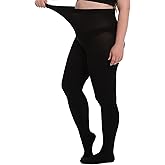HA WA Womens 80D Plus Size Tights, Queen Size Tights Warm Winter Pantyhose