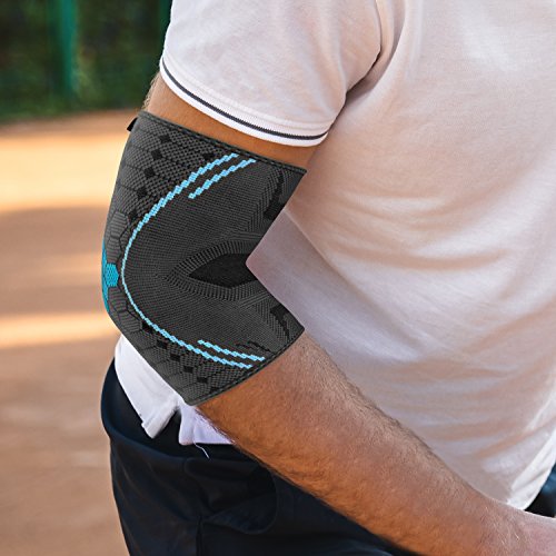 Bonmedico® Farko (NEW!), Elbow Brace, Elbow Compression Brace to Promote Circulation, Elbow Brace for Tennis Elbow, Elbow Brace for Tendinitis, for Men and Women (M) (Left/Right)
