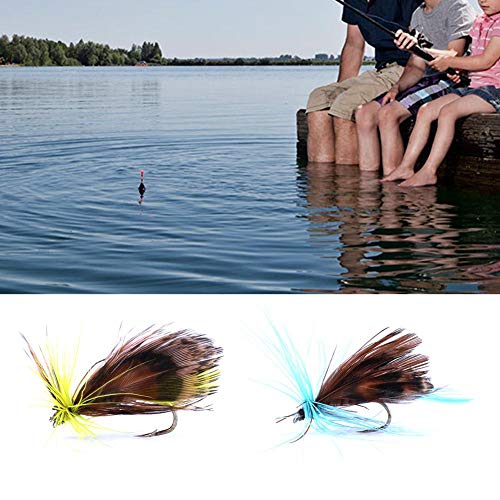 Centishop 32PCS Artificial Fishing Lure Set,Fly Fishing Lure Set Artificial Insect Bait Trout Fly Fishing Hooks Tackle with Case Box