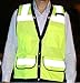 Misslo 4 Pockets High Visibility Safety Vest with Reflective Strips, Mesh Neon Yellow (Medium)