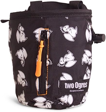 two Ogres Basique v2 Climbing Chalk Bag with Belt and Zippered Pocket for Climbing, Gymnastics, Weight Lifting