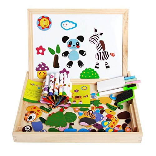 Darius Wooden Magnetic Animal Puzzle Board, Intelligent Toy