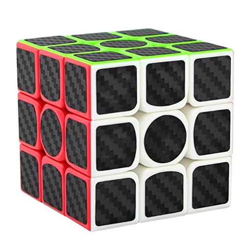 Dartphew Toys, Fashion 3x3x3 Speed Cube Carbon Fiber Sticker Unique Design Perfect Gift For Smooth Magic Cube Puzzles Improving Memory Practicing Hands-on dexterity Skills