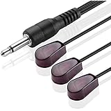 TNP IR Emitter Extender Extension Cable (10 Feet) - Triple 3 Head 3.5mm Jack Infrared Red Transmitter Blaster Blink Eye Wire Cord Compatible with IR Repeater Extender System Kit, XBox One