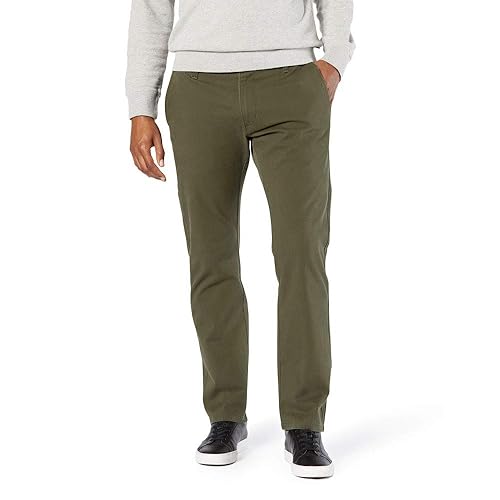 Dockers Men's Straight Fit Ultimate Chino with Smart 360 Flex (Regular and Big & Tall), Army Olive, 32Wx29L