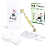 Authentic Chi Slimming Jade Roller For Face & Eyes – 100% Real Natural Jade Gemstone Anti-Aging Facial Massage Therapy – Reduce Puffy Eyes And Wrinkles -With Ebook & Instructions - By Pasith™