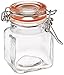 Grant Howard 3.4-Ounce Square Clear Glass Spice Jar, Set of 24, Small