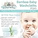Brooklyn Bamboo Organic Bamboo Baby Washcloths (Pack of 6) Premium Quality Extra Soft & Highly Absorbent Face Towels (10 x 10 Inches Reusable Wipes) - Perfect Cloth for Sensitive Skin of all Age, Blue