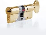 Yale B-YS3-5050B Euro Double 3 Star Cylinder Brass Finish 3 Keys Supplied view 2