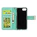 iPhone 7 Case - IZENGATE [Classic Series] Wallet Cover PU Leather Flip Folio with Stand (Mint)