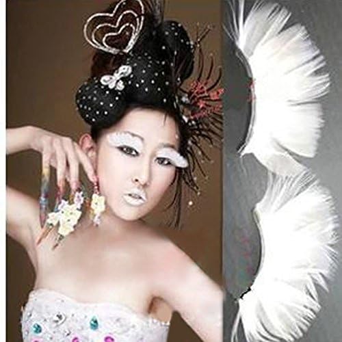 False Lashes Eyelashes Charming White Makeup 2pair Make Your Eyes Look Bright And Attractive, Perfect For Parties Nights Out