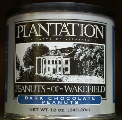 Plantation Dark Chocolate Peanuts - 2 PACK Kosher & Gluten Free Select Time Honored Virginia Recipe Dark Chocolate Covered Peanuts (2-12 oz Tins)