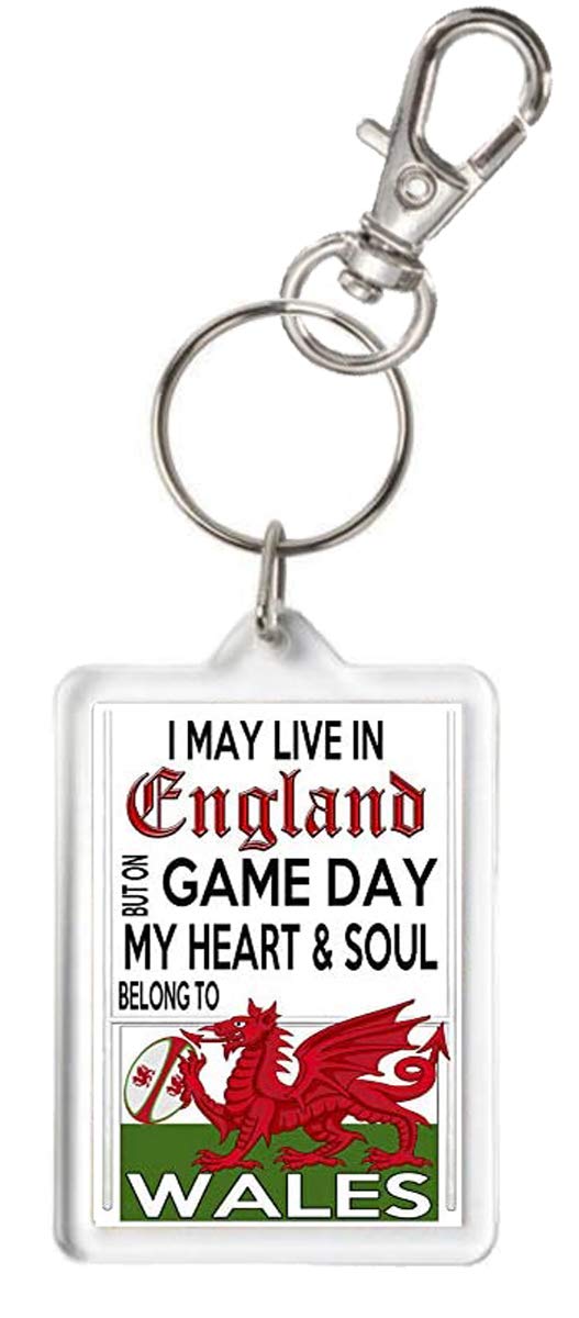 KAZMUGZ WELSH RUGBY KEYRING, I May Live In England But ...