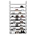 Homdox 10 Tiers Shoe Rack Fabric Shoe Tower Organizer Super Space Saving Shoe Cabinet Entryway Closet Stackable Shelves, Black