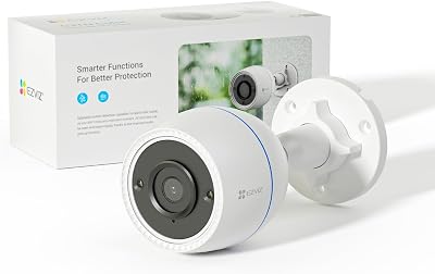 Telecamera Wi-Fi Esterno FHD 1080P, IP Videocamera di Sorveglianza, Rilevamento del Movimento, Difesa Attiva, Impermeabile IP67, Compatibile con Alexa, C3TN 2MP Versione Notturna a Colori