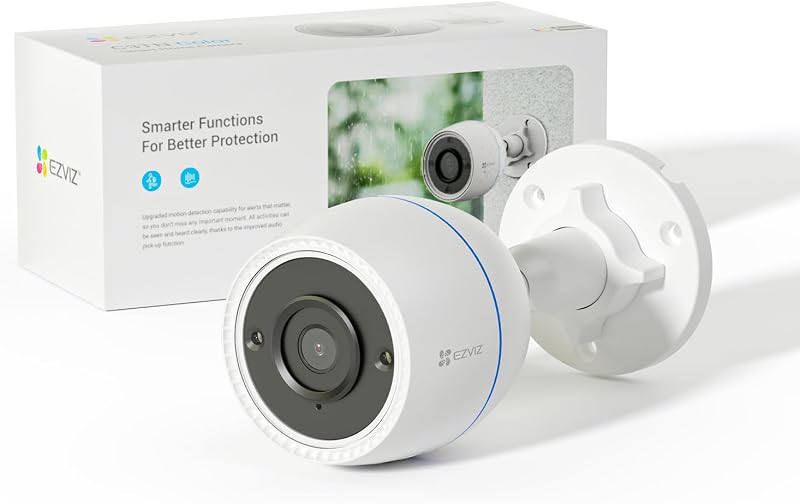 Telecamera Wi-Fi Esterno FHD 1080P, IP Videocamera di Sorveglianza, Rilevamento del Movimento, Difesa Attiva, Impermeabile IP67, Compatibile con Alexa, C3TN 2MP Versione Notturna a Colori