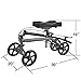 Clevr Foldable Medical Steerable Knee Walker Scooter, Crutch Alternative Silver, W/ Deluxe Brake System & Basket