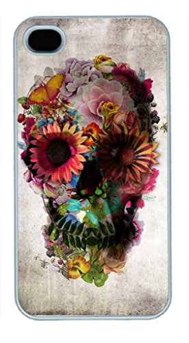 iPhone 4 4S Case, iCustomonline Ali Gulec Skull Back Case Cover for iPhone 4 4S