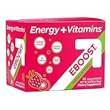 EBOOST SUPER POWDER Mind + Body Energizer, Strawberry Kiwi Flavor, 20 Count