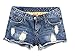 Cromoncent Womens Low Rise Ripped Denim Distressed Shorts