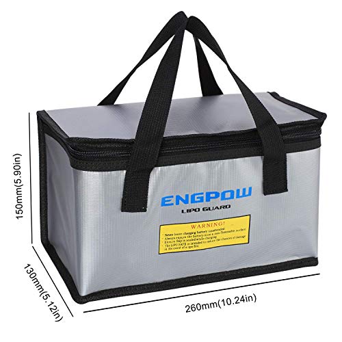 image for ENGPOW Fireproof Explosionproof Lipo Safe Bag for Lipo Battery Storage
