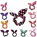 CINRA Hair Ties Rabbit Bunny Ear, 20 Pake Bowknot Hair Scrunchies Bands for Women Cute Hair Ties Elastic Bands Adorable Bow Ropes Ponytail Holder Color Randomly Holiday Gift for Ladies and Girls