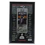 New England Patriots Super Bowl XLIX Champions Signature Ticket Framed Photo - Licensed NFL Football Gift