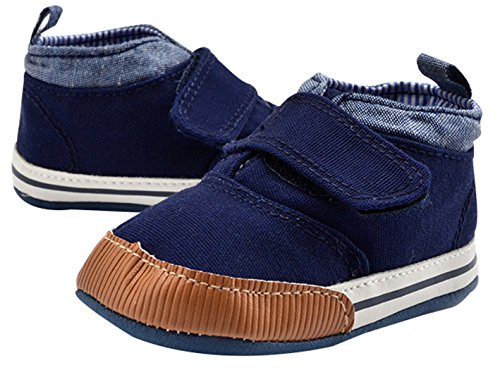 JiaYou Newborn Baby Boys Cotton Ankle Canvas Casual Sneaker Toddler First Walkers Shoes