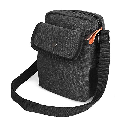Koolertron Men's Shoulder Bag Canvas Retro Classic Sports Zipped Boy