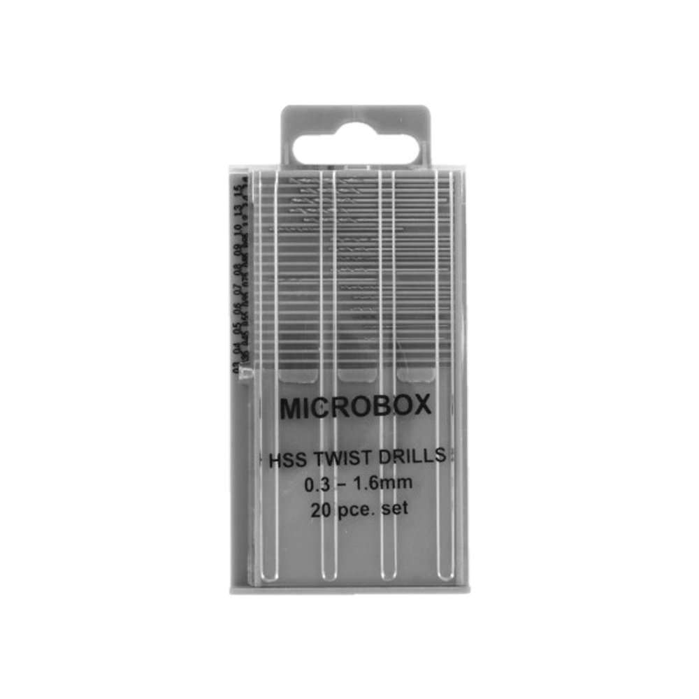 Rotacraft RDR4001 Microbox 0.3-1.6 mm Drill, Set of 20