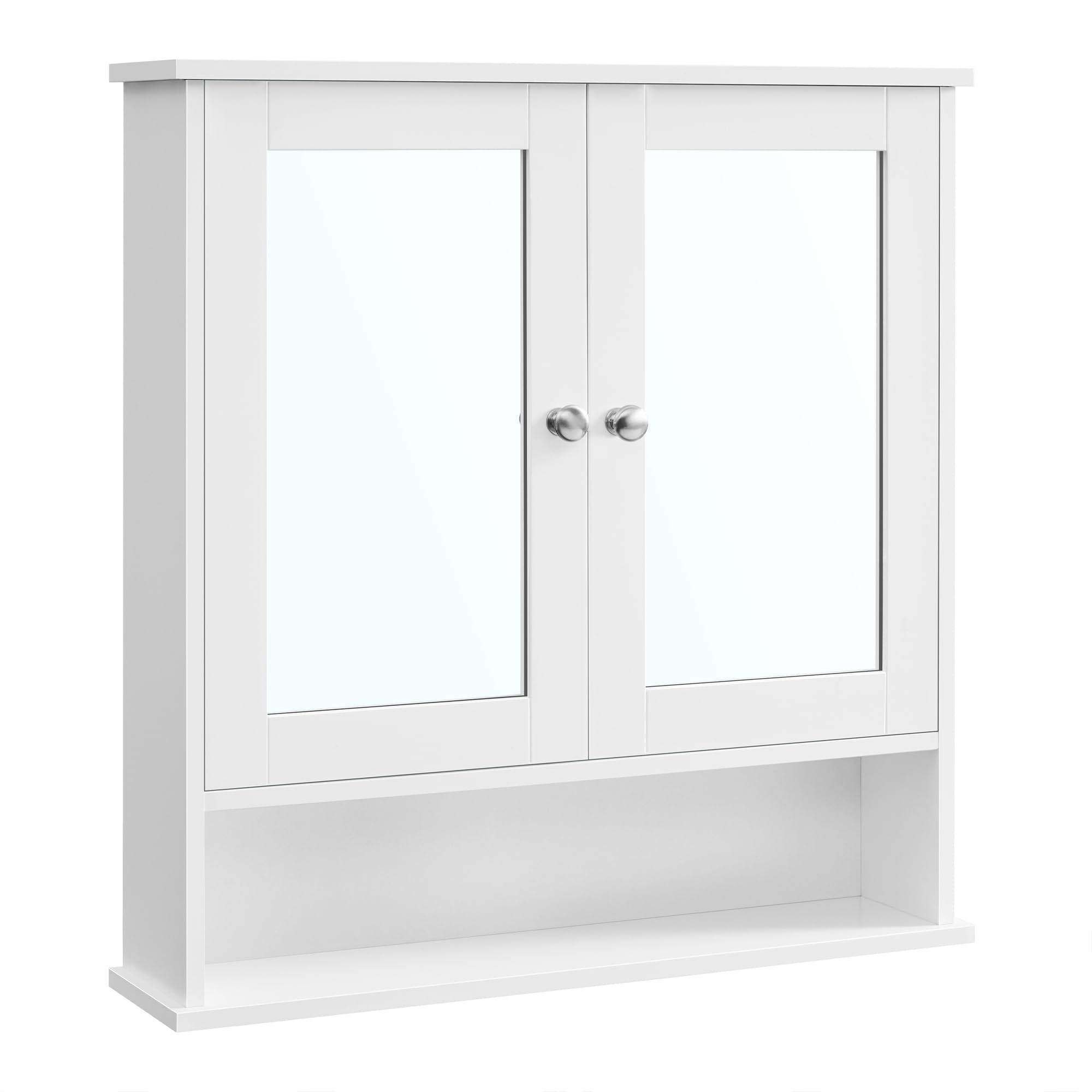 VASAGLE Bathroom Cabinet with Mirror, Wall Cabinet with 2 Mirrored ...