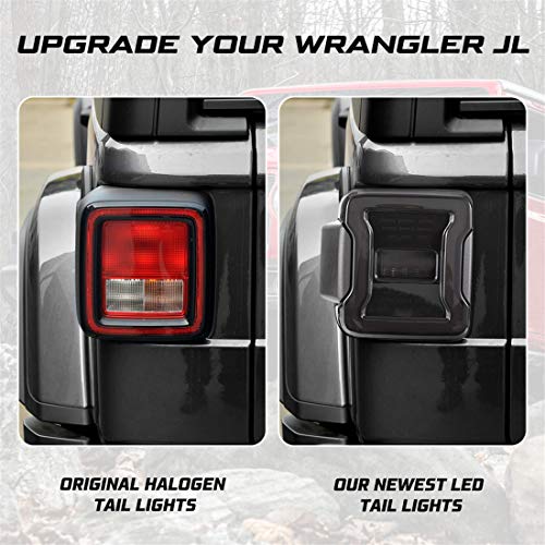 Kiwi Master Smoked LED Tail Lights for 20182023 Jeep Wrangler JL